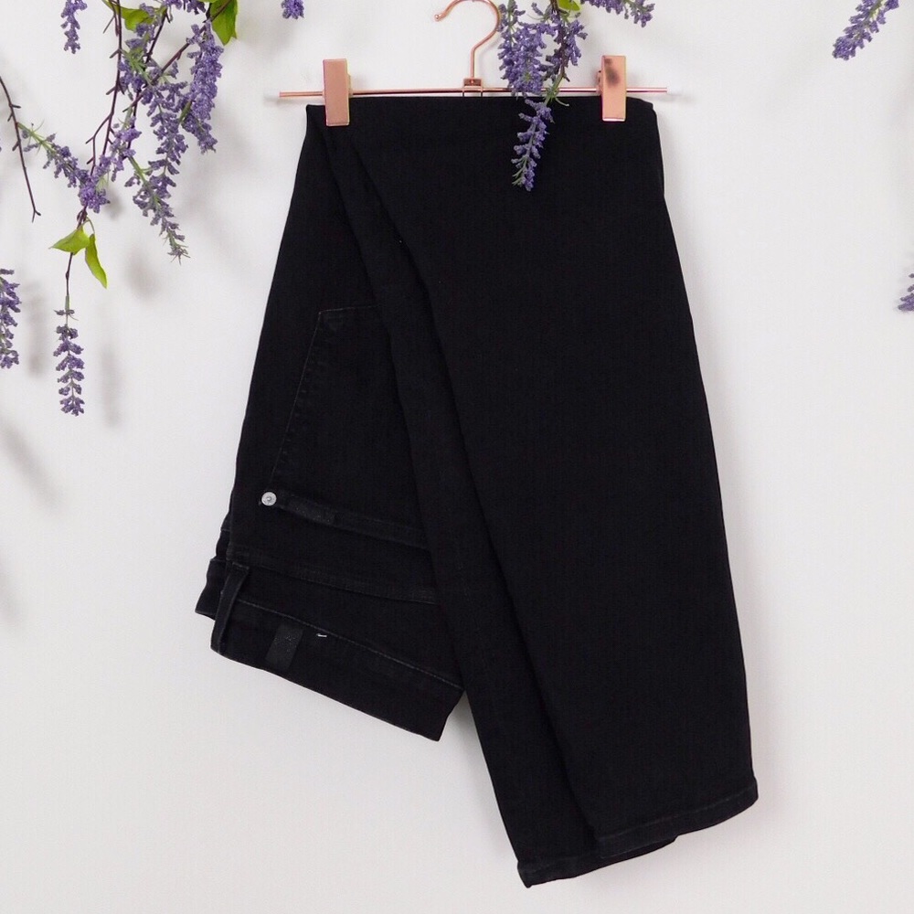 7 For All Mankind Black High Waist Skinny Jeans